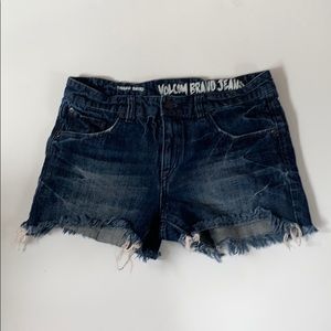 Volcom stoned short frayed bottom